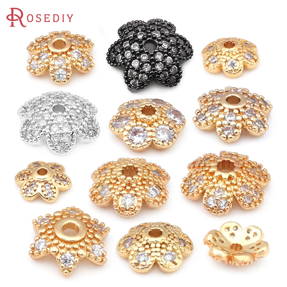 Flower Supply - 10PCS 6MM 8MM 10MM 18K Gold
