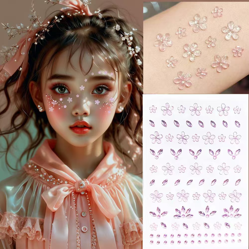 Flower Supply - New Diamond Face Stickers 3D Flower