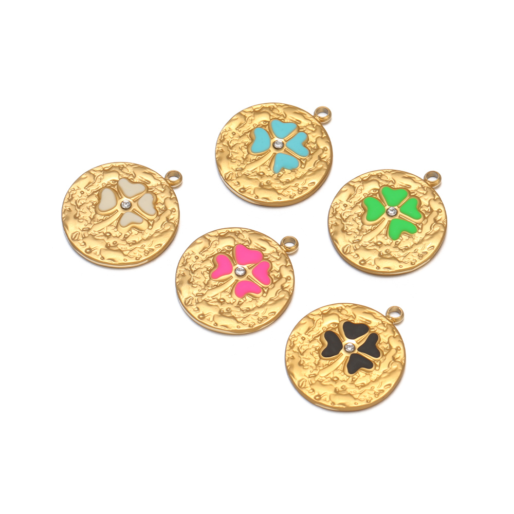 Flower Supply - 5pcs Stainless Steel Enamel Heart Flower