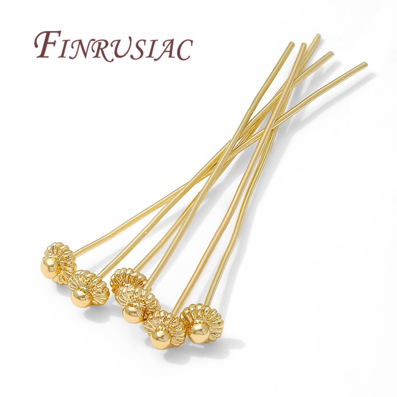 Flower Supply - 10/20Pcs/Lot 18K Gold-plated Pins For Jewelry