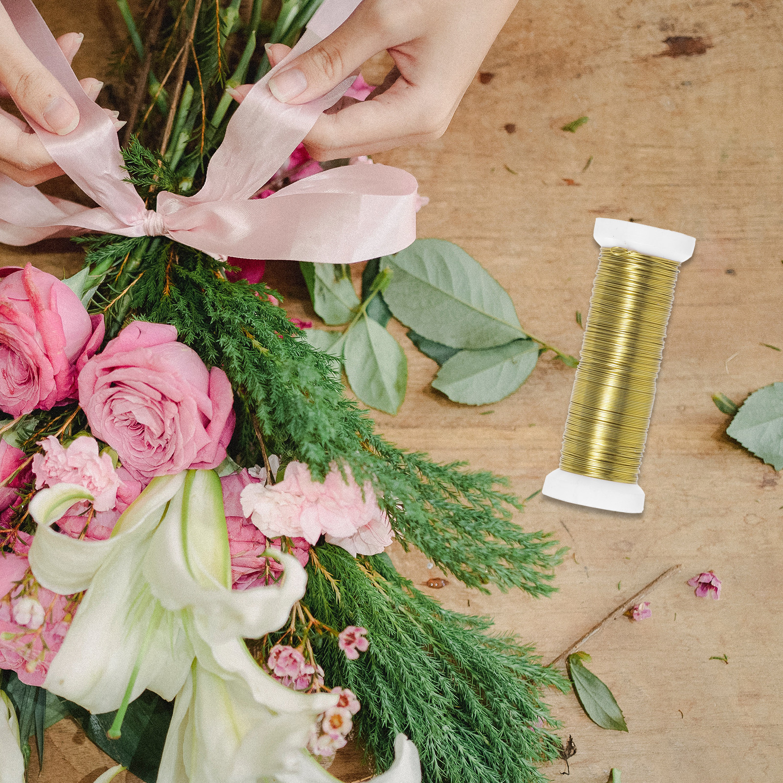 2 Rolls Florist Wire Floral St - Florist Wreath Supply 评论和价格