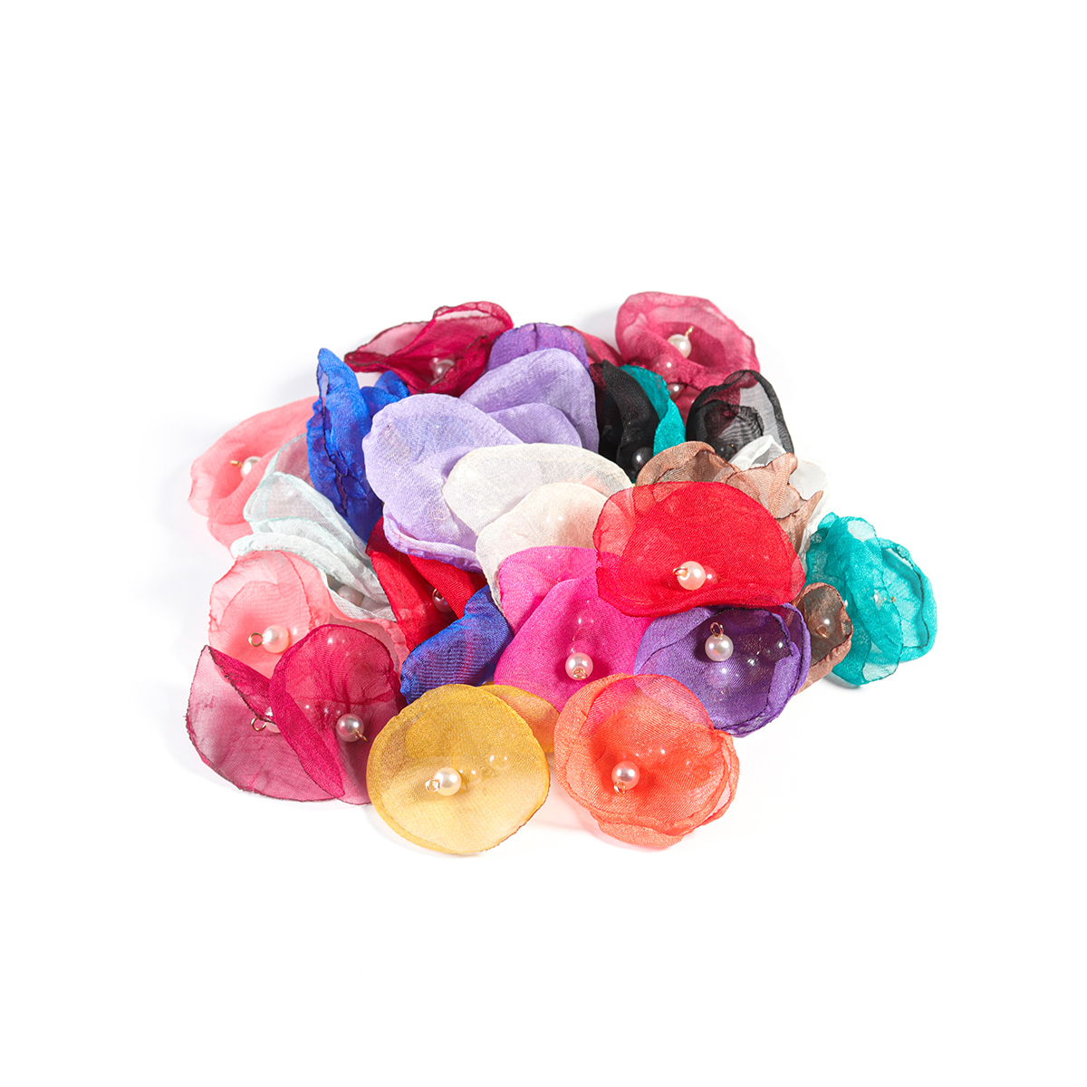10pcs/lot Sweet Pearl Gauze Ch - Flower Supply 评论和价格