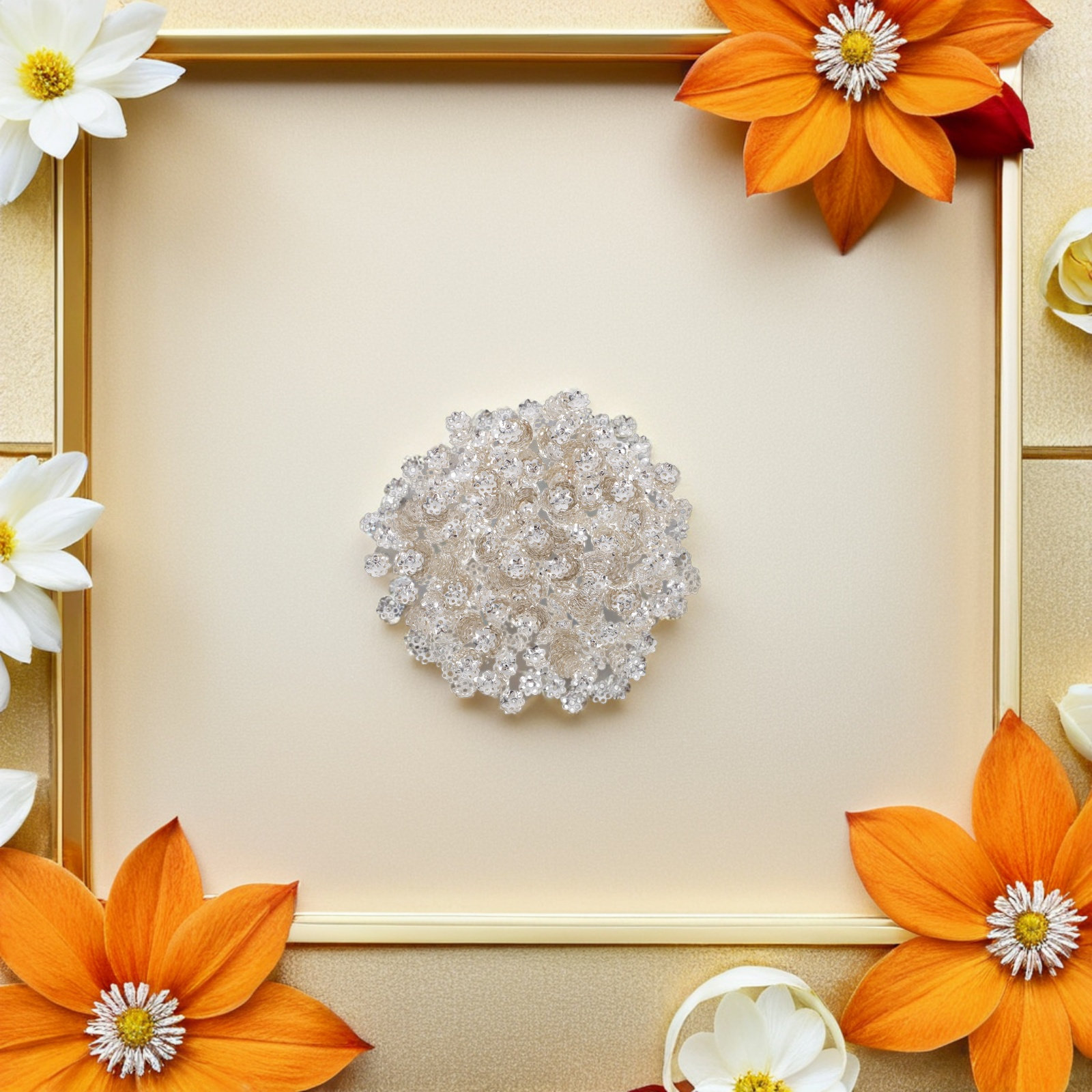 1000Pcs Iron Flower Bead Caps  - Flower Supply 评论和价格