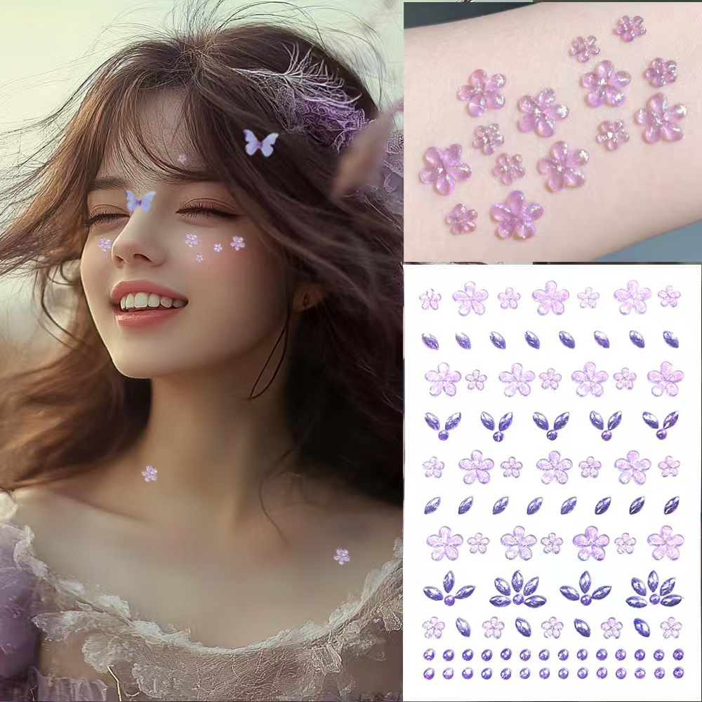 New Diamond Face Stickers 3D F - Flower Supply 评论和价格