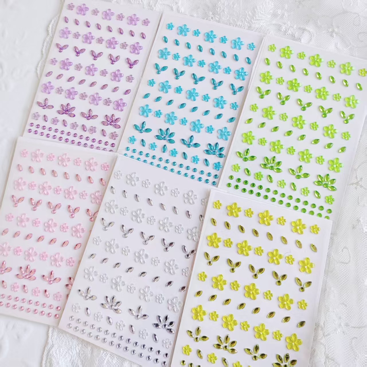 New Diamond Face Stickers 3D F - Flower Supply 评论和价格