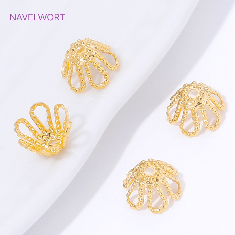 18K Gold Plated Spacer Beads C - Flower Supply 评论和价格
