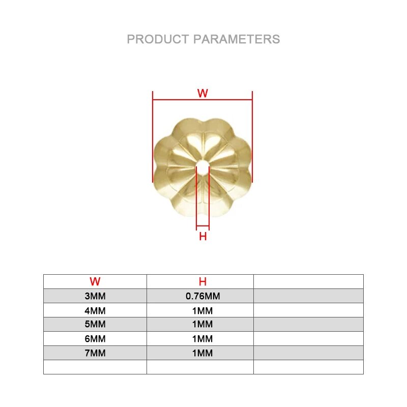 14K Gold Filled Flower Bead Ca - Flower Supply 评论和价格