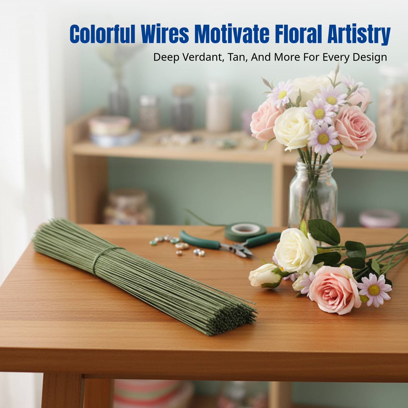 DIY Handcraft Floral Stem Wire - Flower Supply 评论和价格