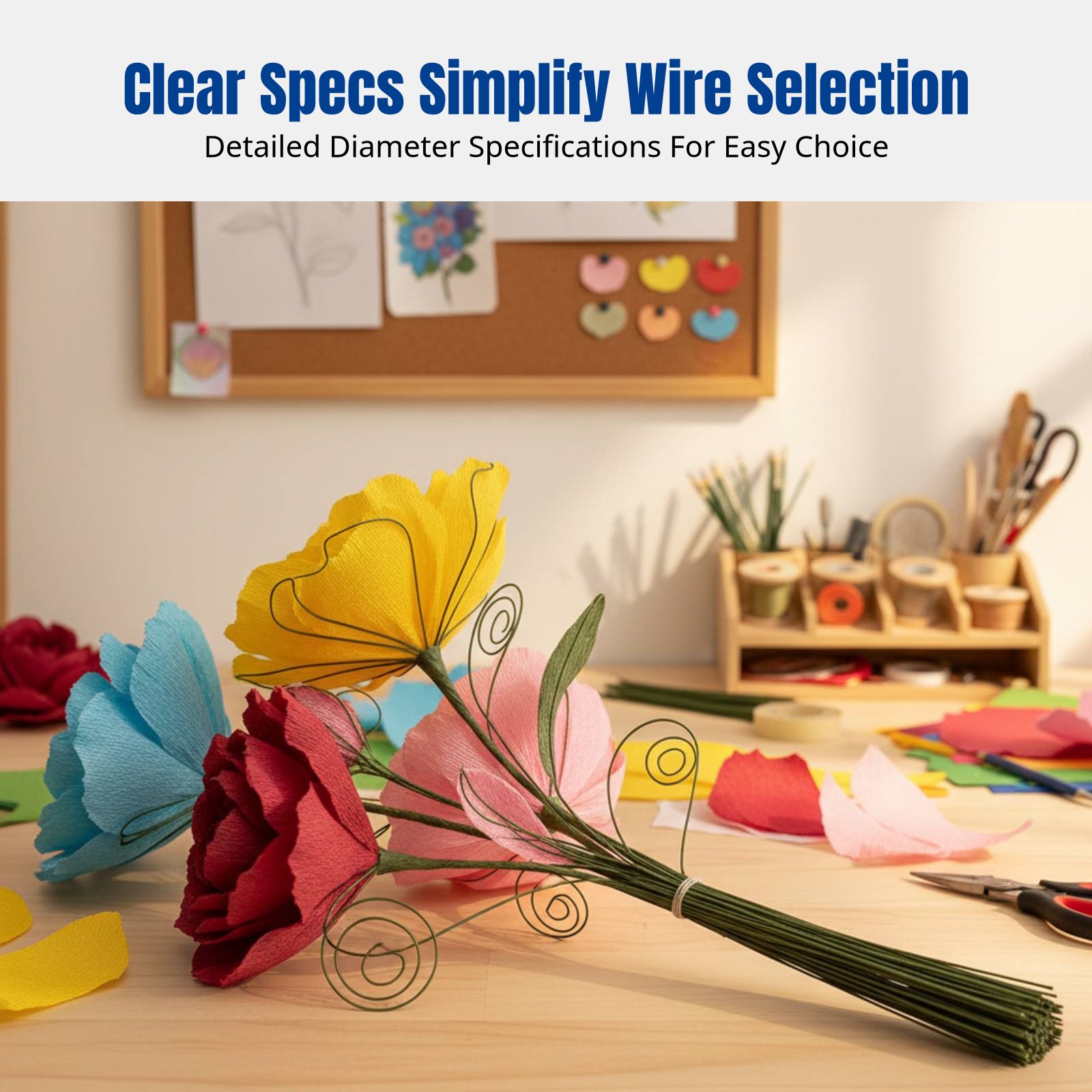 DIY Handcraft Floral Stem Wire - Flower Supply 评论和价格