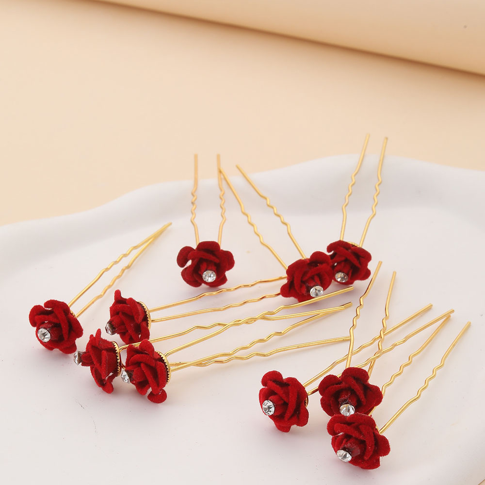 10Pcs Rose Hair Accessories We - Flower Supply 评论和价格