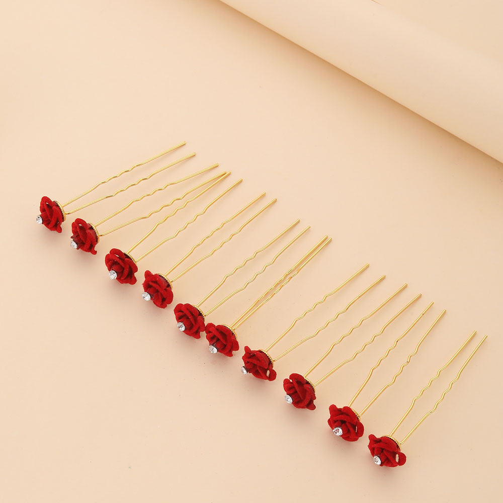 10Pcs Rose Hair Accessories We - Flower Supply 评论和价格