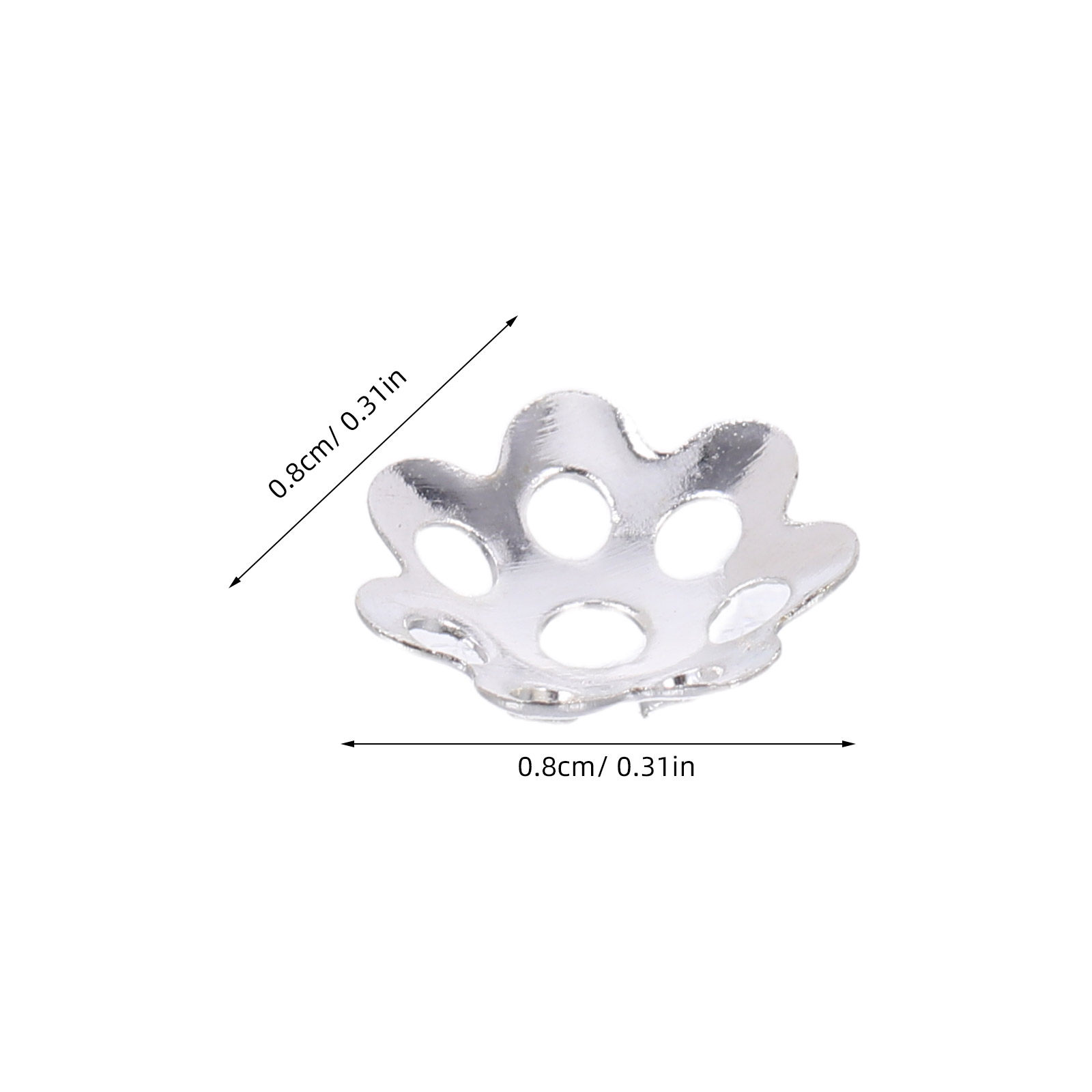 1000Pcs Flower Bead Caps Iron  - Flower Supply 评论和价格