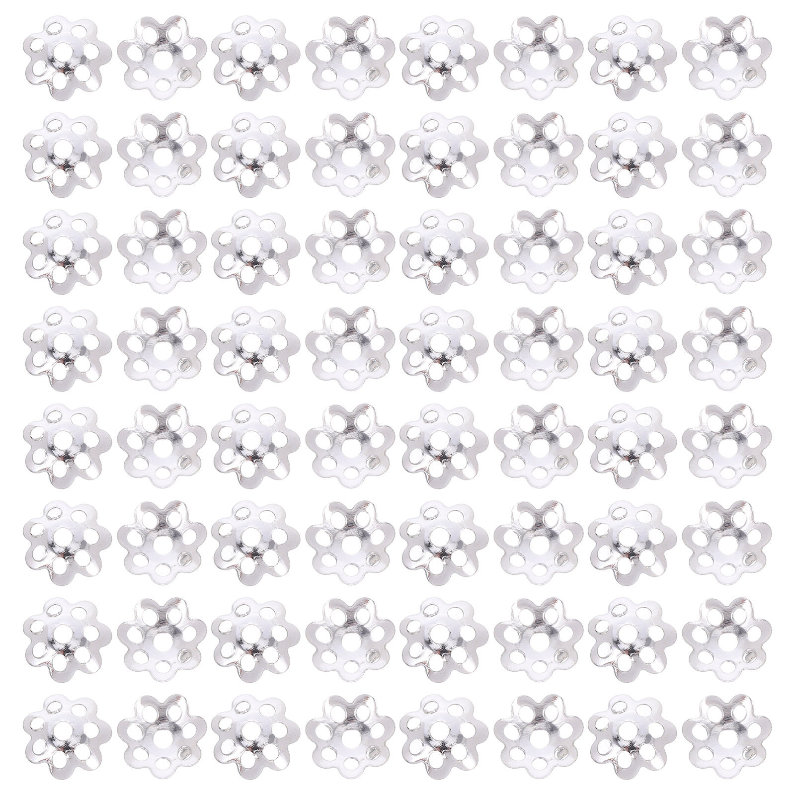 1000Pcs Flower Bead Caps Iron  - Flower Supply 评论和价格