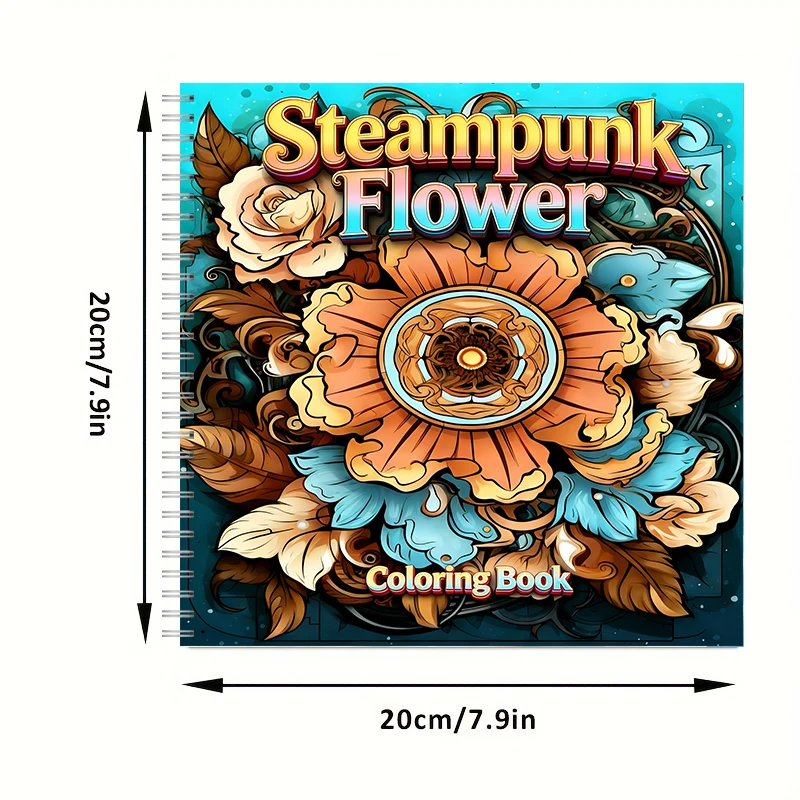 Coloring Book Steampunk Flower - Flower Supply 评论和价格