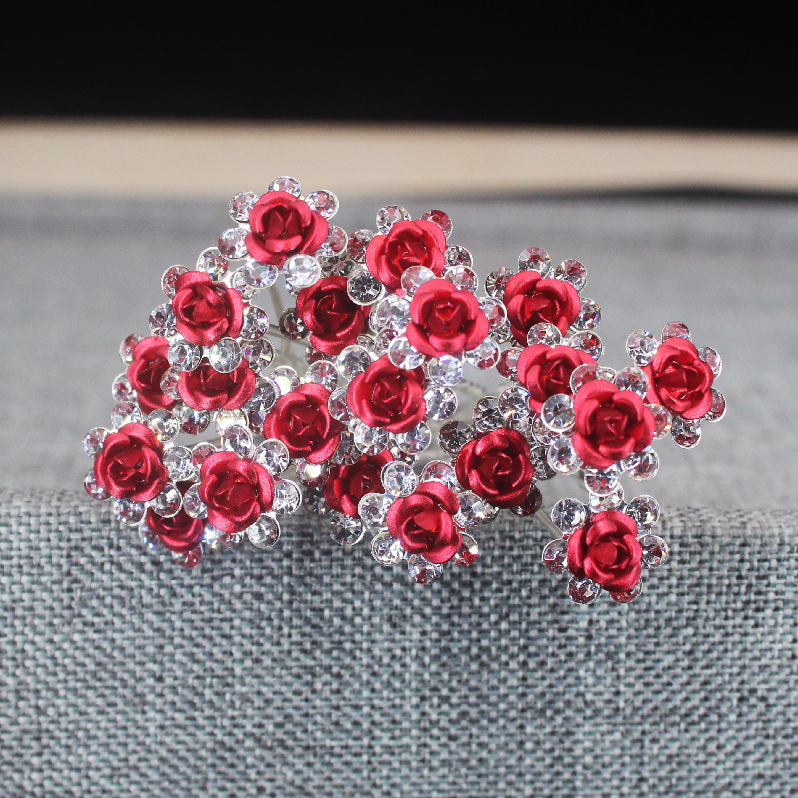 20PCS Rose Flower Rhinestone H - Flower Supply 评论和价格