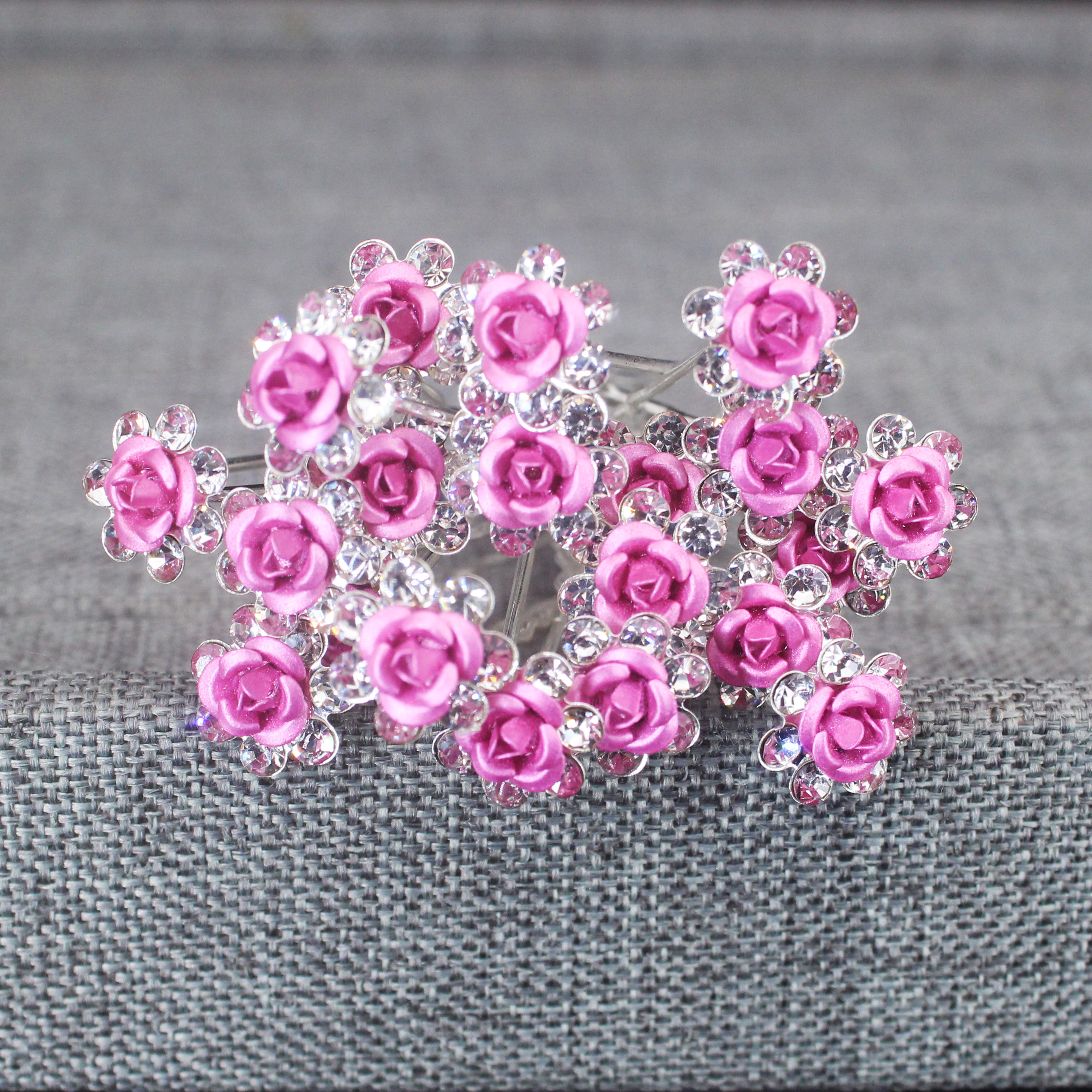 20PCS Rose Flower Rhinestone H - Flower Supply 评论和价格